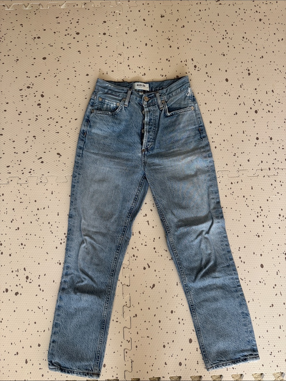 AGOLDE High-Rise Blue Denim Jeans